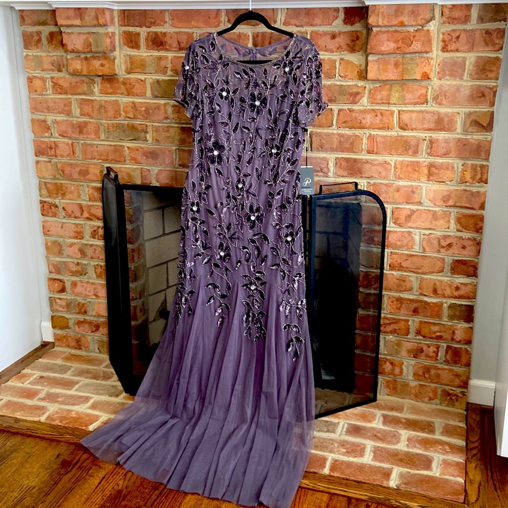 Adrianna Papell beaded evening gown